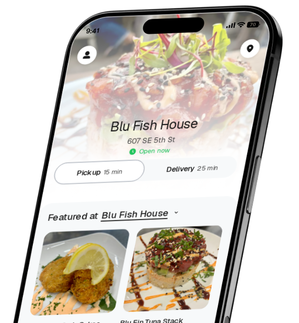 Blu Fish House app preview