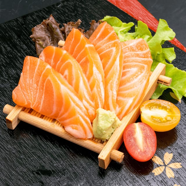 Salmon Belly Sashimi.