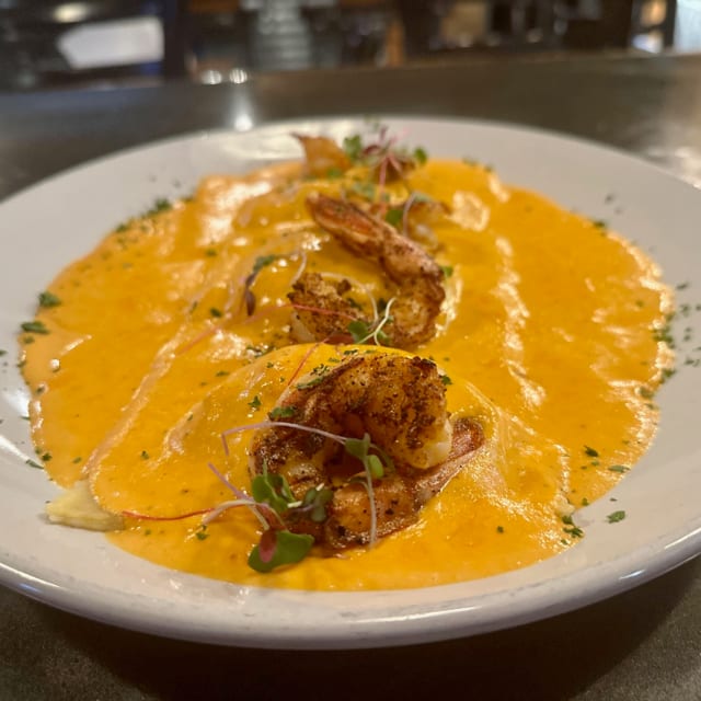 Homemade Lobster Raviolis.